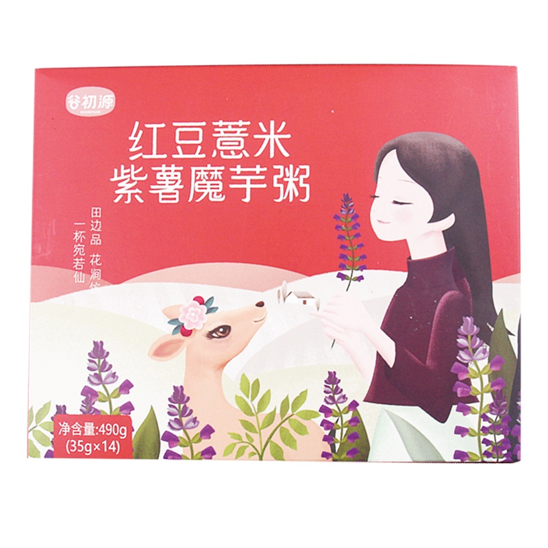 谷初源 红豆薏米紫薯魔芋粥490g 代餐粉早餐速食懒人食品