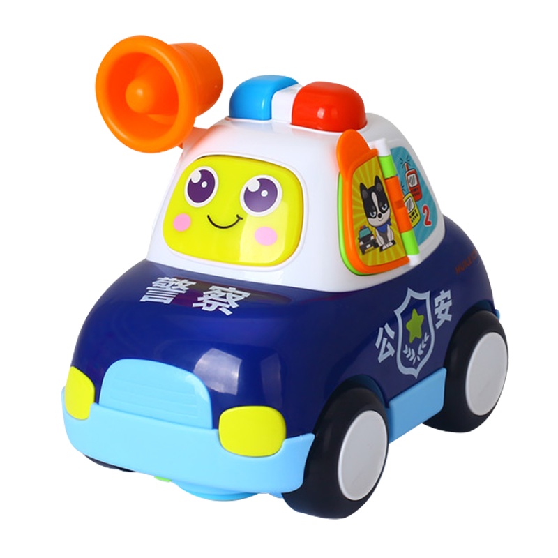 汇乐玩具(HUILE TOYS)儿童玩具警车汽车宝宝仿真电动音乐1-3岁男孩万向车遥控车698
