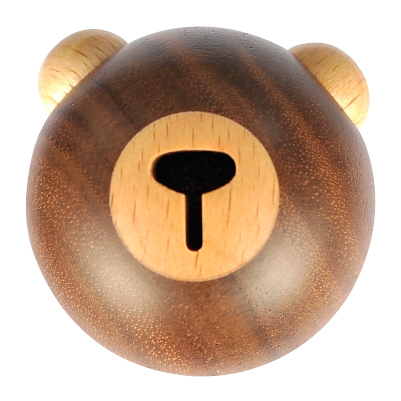 享动车载香水出风口创意实木汽车香薰持久淡香男车内装饰用品摆件 实木小熊一个[送一只海洋精油]