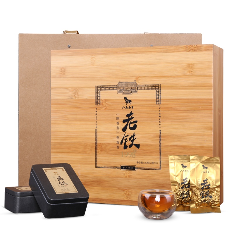 八马茶叶 老铁1998 陈香铁观音 安溪原产地乌龙茶 礼盒装126g