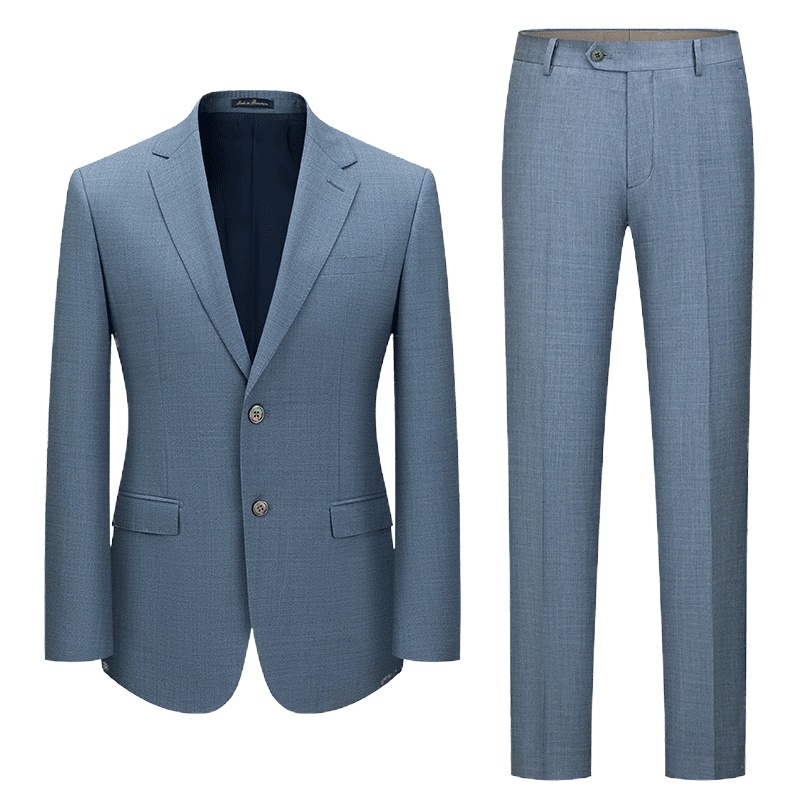 培罗蒙(Baromon)西服套装男商务休闲羊毛西装男士薄款修身职业装ETZA21307