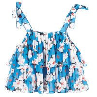 minipeace女童吊带衫俏皮印花蝴蝶结装饰儿童上衣夏装新款