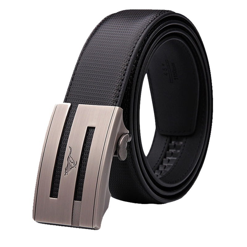 七匹狼皮带男士自动扣牛皮腰带男款商务休闲裤带内穿7A113411000