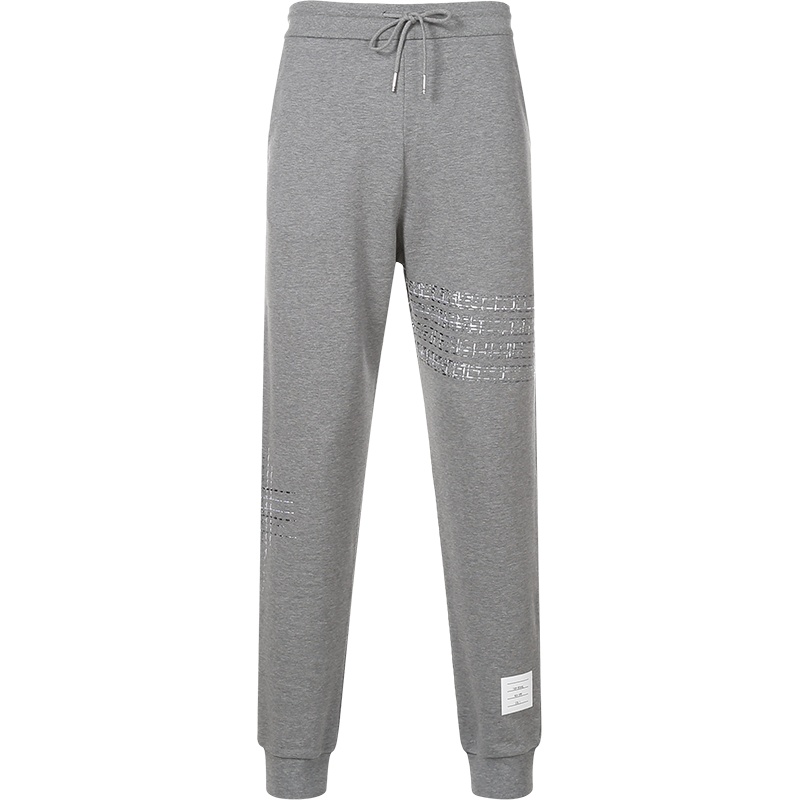 汤姆·布朗 THOM BROWNE 男士棉质刺绣装饰休闲运动裤长裤MJQ120E 06931