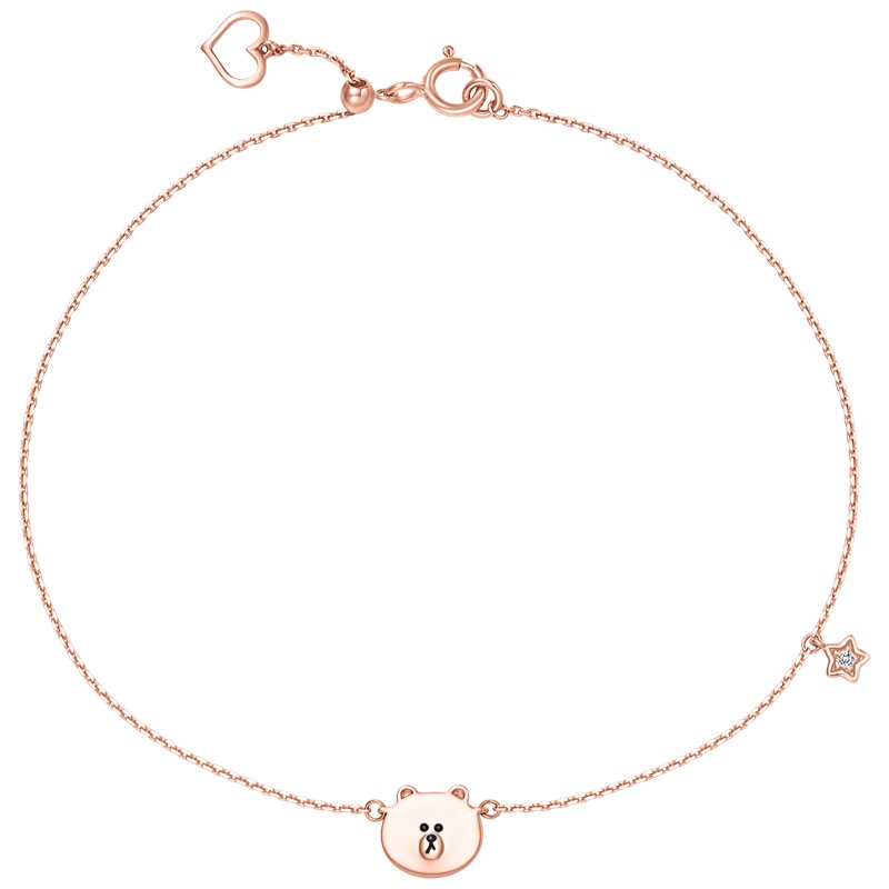 Soinlove LINE FRIENDS18K金钻石手链女送礼推荐VU841