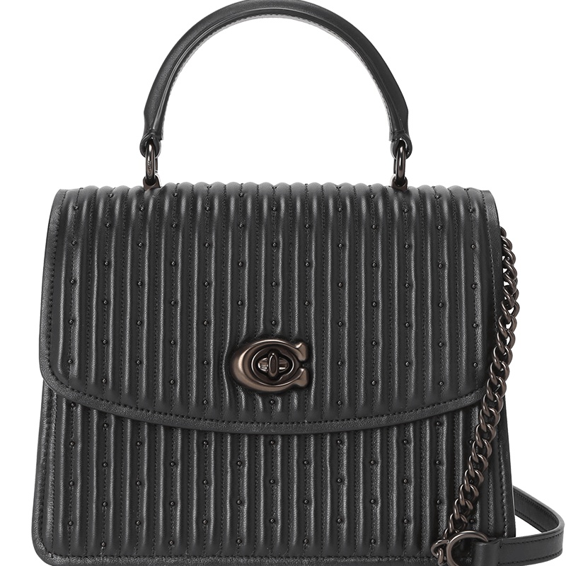 Coach PARKER 绗缝铆钉款 手拎单肩包 76028