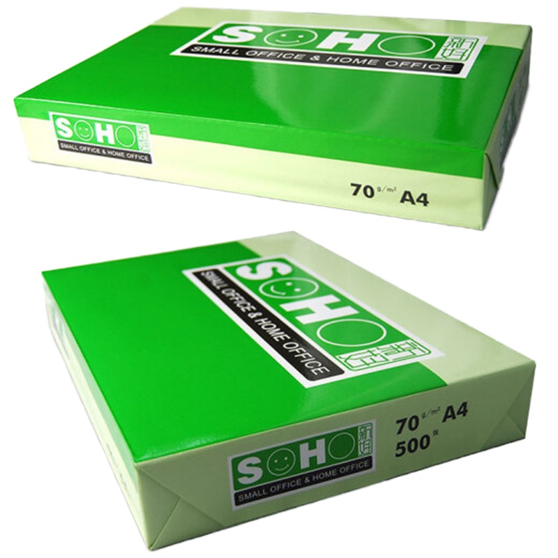 新好(SOHO) 绿新好A4复印纸 70g 500张/包 八包/箱