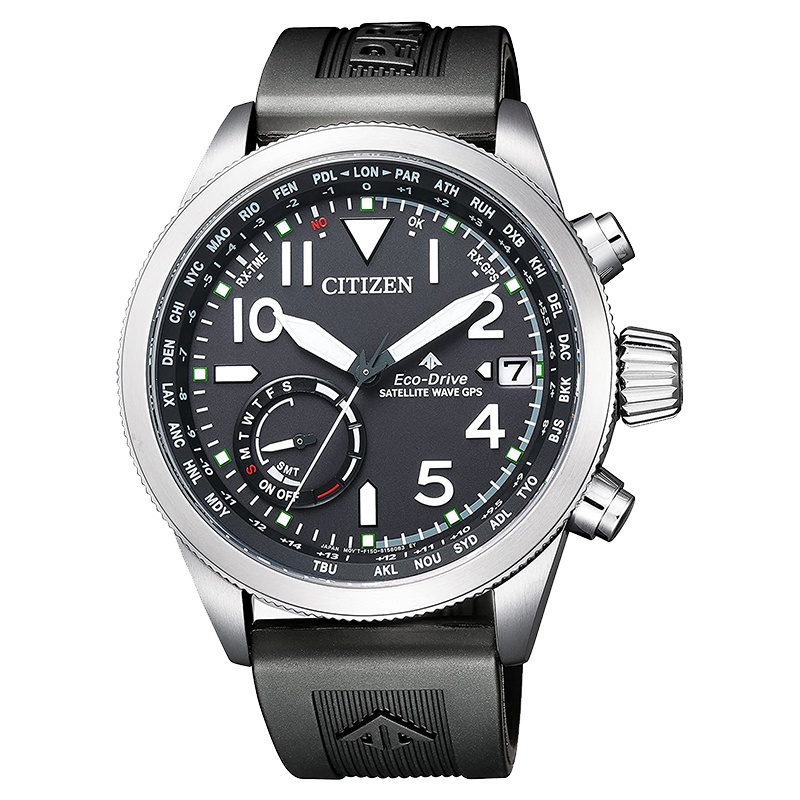 CC3060-10E西铁城时尚潮流橡胶光动能卫星对时男表