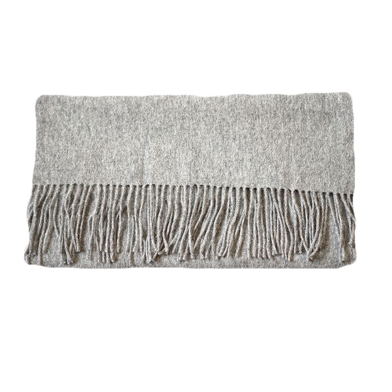 绮园(Qiyuan)羊羔毛流苏围巾100%羊羔毛流苏设计不落俗套45*200cm