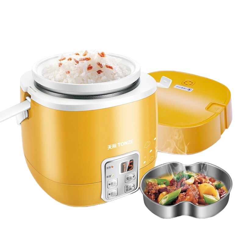 天际(TONZE)电饭煲1L陶瓷内胆煮粥煮饭煲汤智能预约电饭锅瓷胆煮粥煲汤煮饭高颜值 柴火饭热饭煲仔饭FD10B-W