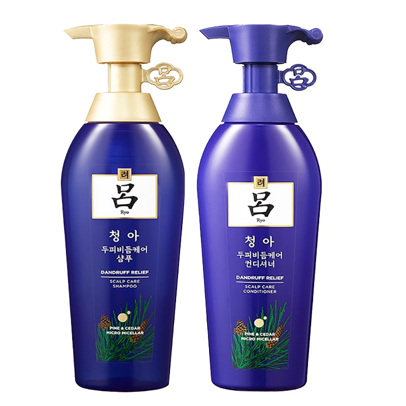 吕(Ryo)舒盈清润净澈去屑套装(洗发水400ml+护发乳400ml)蓝吕洗护套装改善头屑尽享净爽