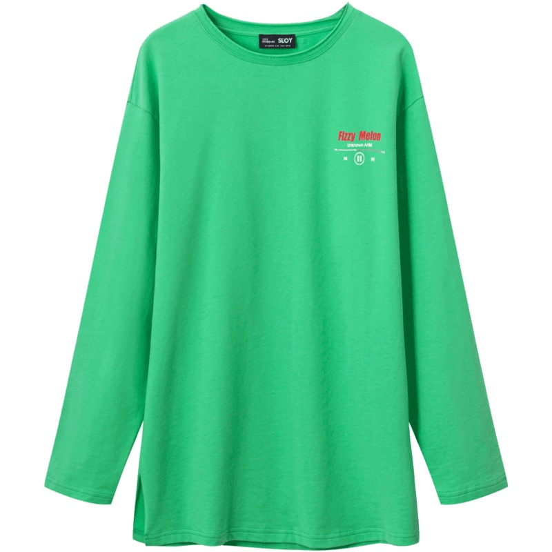 OtherMix播放设计T恤2021年新款春季宽松打底棉韩版长袖上衣女潮