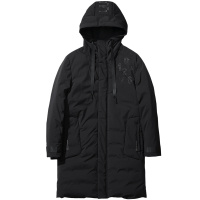 千纸鹤羽绒服男冬季新品中长款连帽黑色外套男时尚潮流男装60089