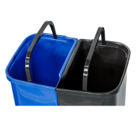 三清 双桶脚踏分类垃圾桶加厚塑料垃圾桶 30L SQ-1