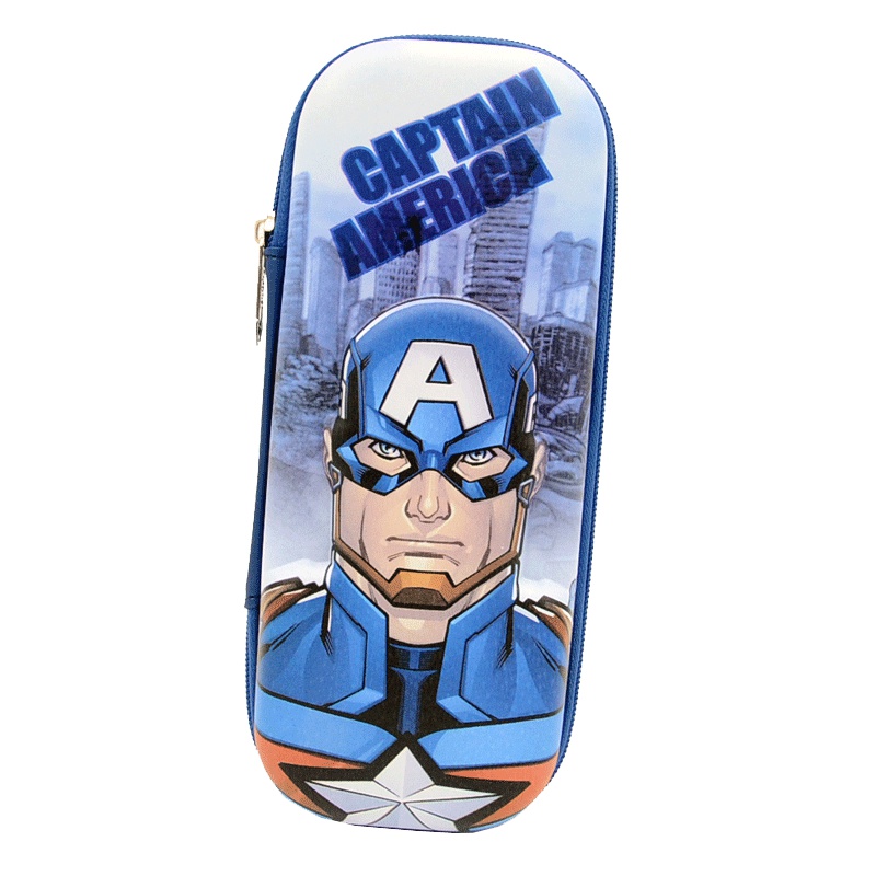 迪士尼(Disney)多功能笔盒 MA45039美国队长正身男童文具盒EVA大容量小学生铅笔盒3D立体压模笔袋 学习用品