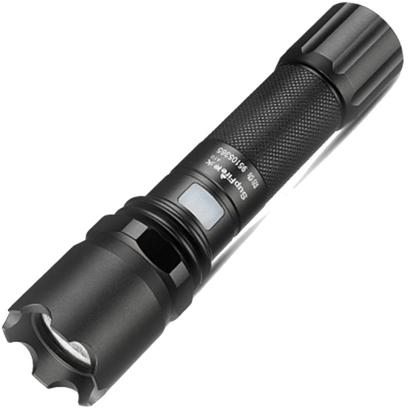 SupFire神火A10强光手电筒LED中间开关USB可充电巡逻探照灯