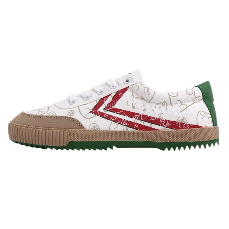 FEIYUE/飞跃招财猫联名款鸳鸯鞋发财猫帆布鞋0059