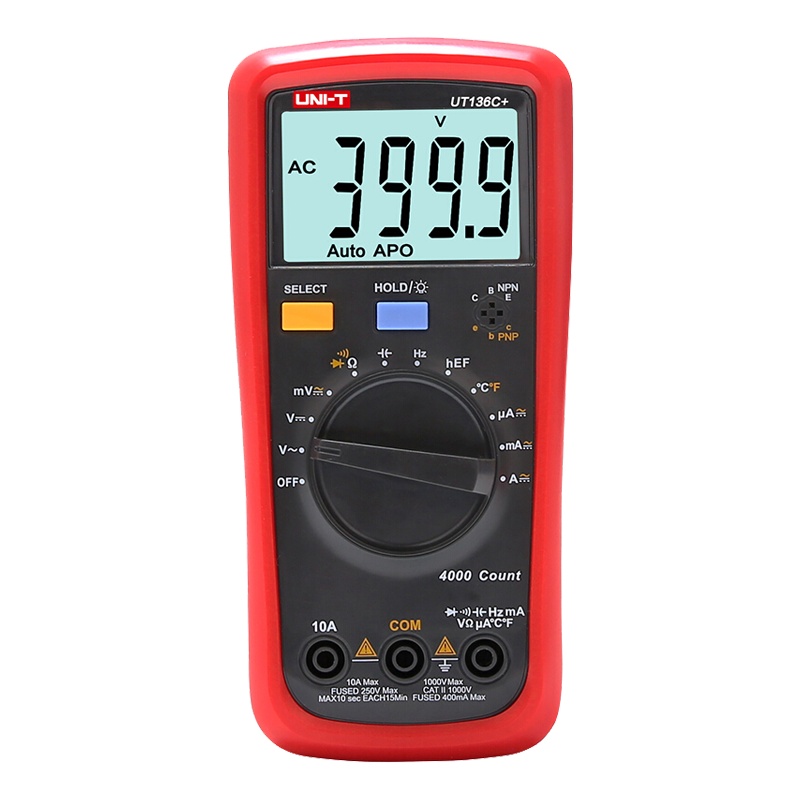 优利德(UNI-T) 掌上型自动量程数字万用表 数显万能表 UT136C+(货期3-5天)