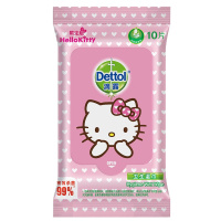 滴露(Dettol)卫生湿巾Hello kitty限定版10片 除菌湿巾