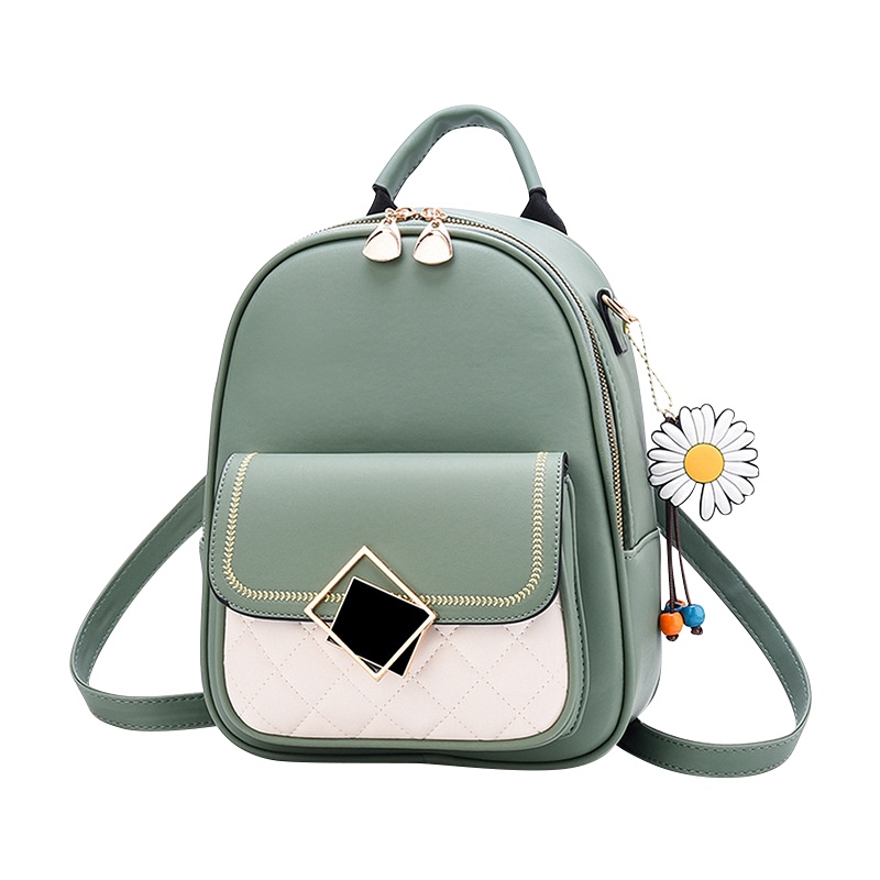 双肩包女士2021新款韩版百搭潮背包包软皮休闲时尚旅行大容量书包