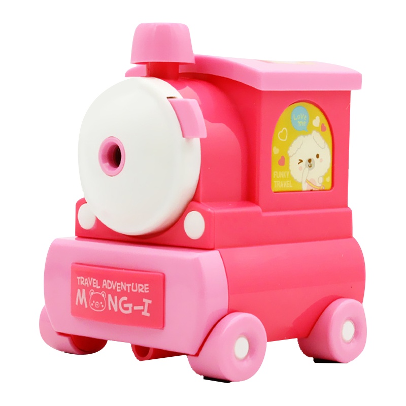 得力卡通削笔机托马斯小火车卷笔刀儿童用学生手摇安全多功能铅笔刀转笔刀三角铅笔转笔机可爱自动0614