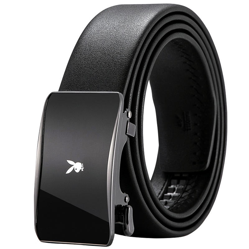 花花公子(PLAYBOY)皮带男自动扣真皮软皮腰带男休闲韩版裤带父亲男友生日情人节礼物