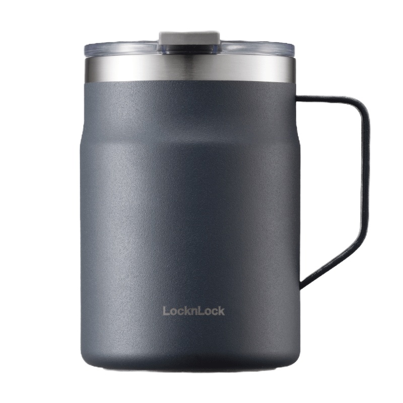 乐扣乐扣(LOCK&LOCK)遇见马克杯不锈钢保温杯商务咖啡杯男女学生水杯透明杯盖475ML