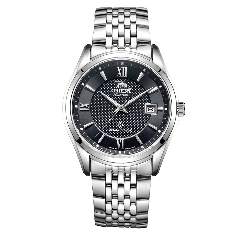 东方双狮(ORIENT)手表 全自动机械表男士日历背透50米防水男表 【全钢黑色表盘】SER1Y002B0