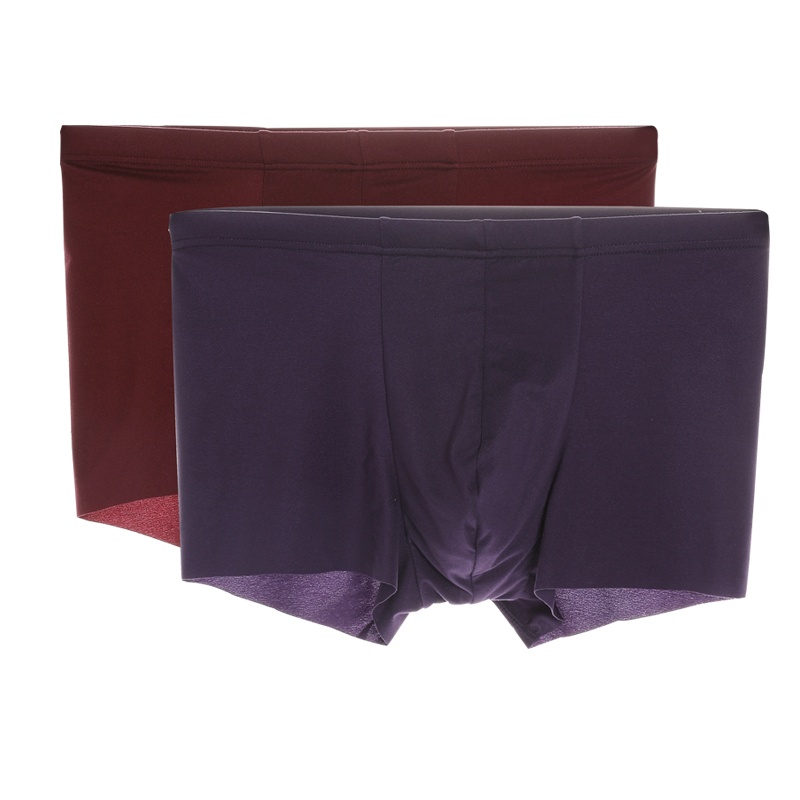 红豆居家(Hodohome)男式内裤男士精品无痕绒软舒适平角内裤二条装