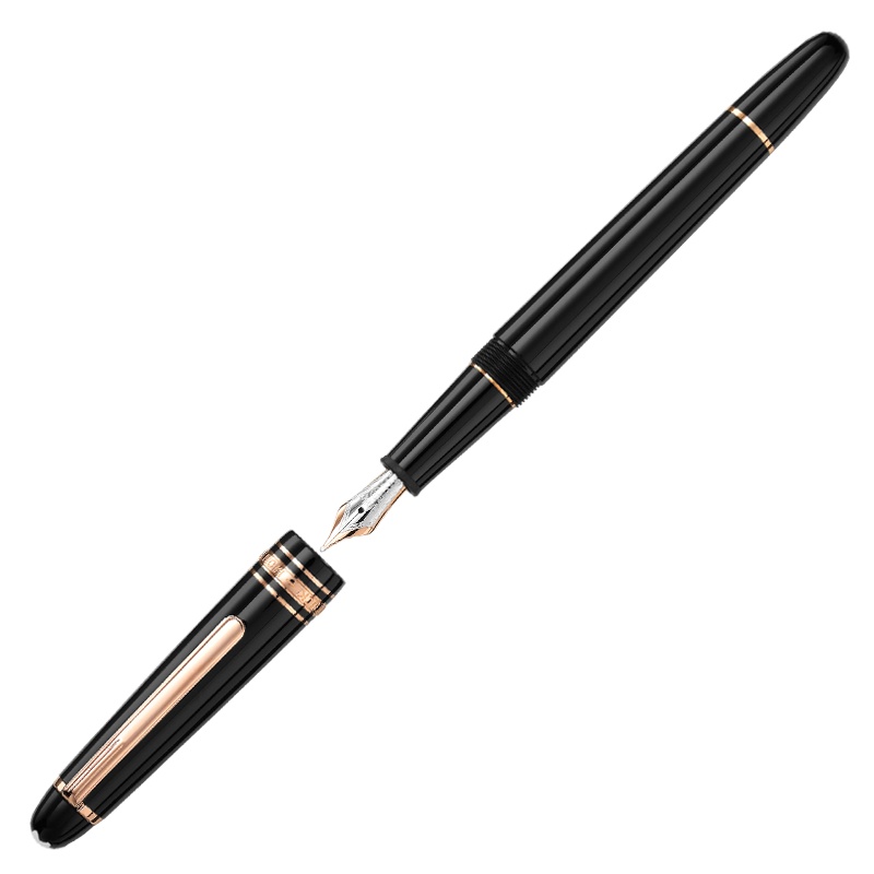 MONTBLANC万宝龙钢笔大班系列145墨水笔经典款 镀玫瑰金色112675 F