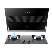 美的出品WAHIN华凌抽油烟机燃气灶厨电套装烟灶套装H3S+HQ5 家用侧吸式抽油烟机灶具套餐(天然气)