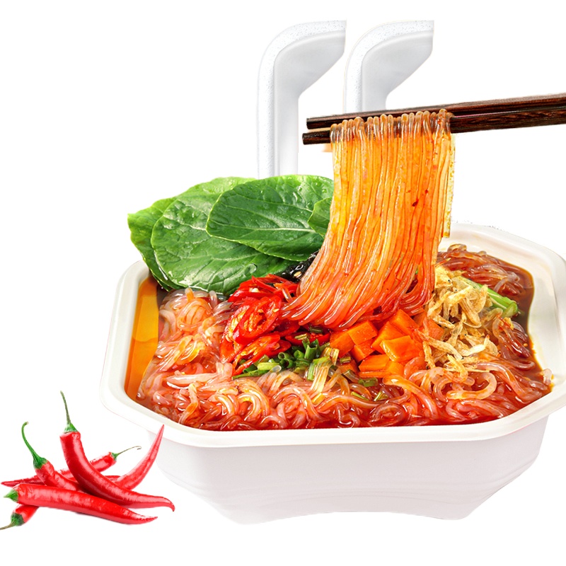 [良品铺子飞扬-低脂魔芋粉270gx4盒]酸辣粉丝代餐方便速食充饥方便面