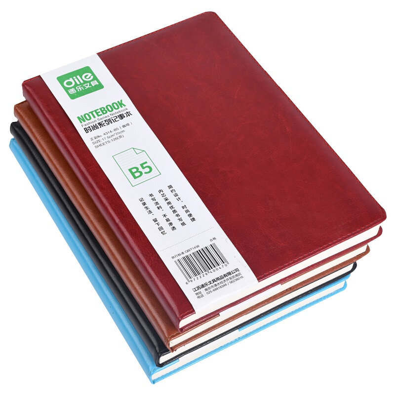 正彩(ZNCI)4314-B5随身手账本/笔记本文具/记事本/会议记录本子商务办公用品120张
