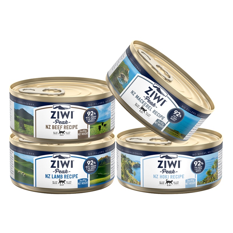 巅峰ZiwiPeak 无谷鲜肉猫罐头混合装85g*4罐