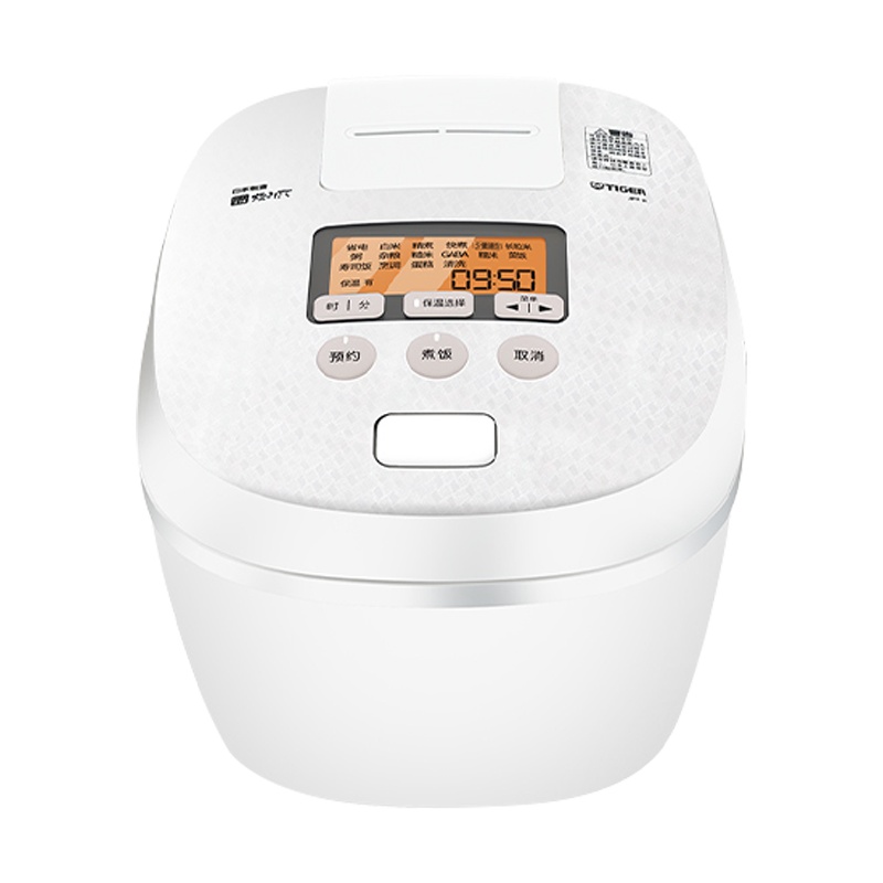 虎牌(Tiger)日本进口电饭煲 JPT-H10C 智能压力IH电磁加热土锅涂层 3L电饭煲3-4人份 丝光白