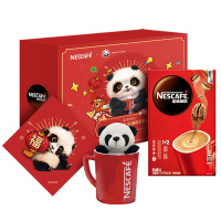 雀巢咖啡 1+2原味 1.5kg(100条x15g)礼盒内含赠品雀巢经典红杯+福字+熊猫玩偶
