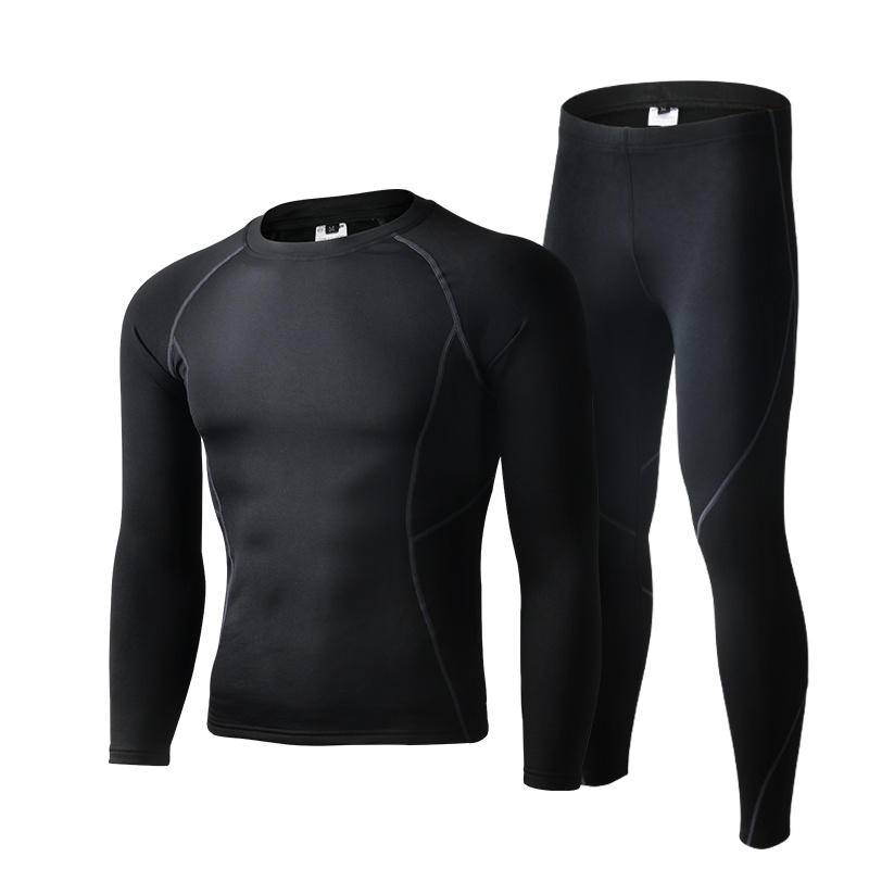 冬季抓绒登山滑雪跑步速干户外运动功能内衣男秋冬保暖排汗内衣裤套装