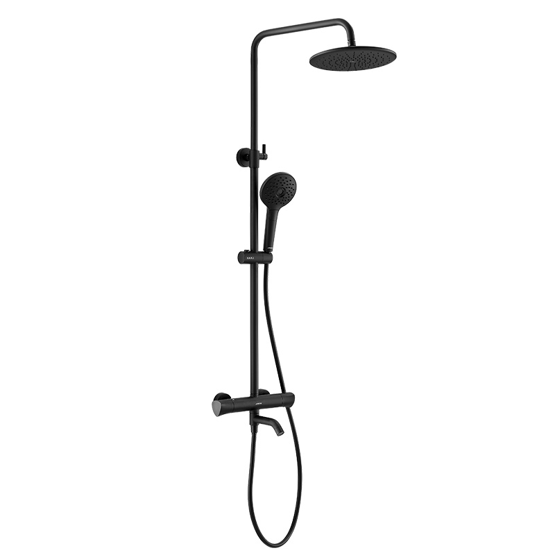 箭牌卫浴官方家用三功能黑色全铜恒温升降淋浴花洒套装喷头 AMG13SH848H(不含安装)