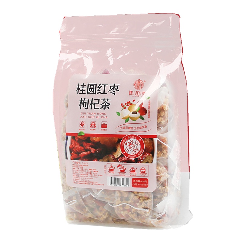 谯韵堂桂圆红枣枸杞茶50袋量贩装三角茶包气血女人调理桂圆枸杞红枣重瓣玫瑰茶红枣茶
