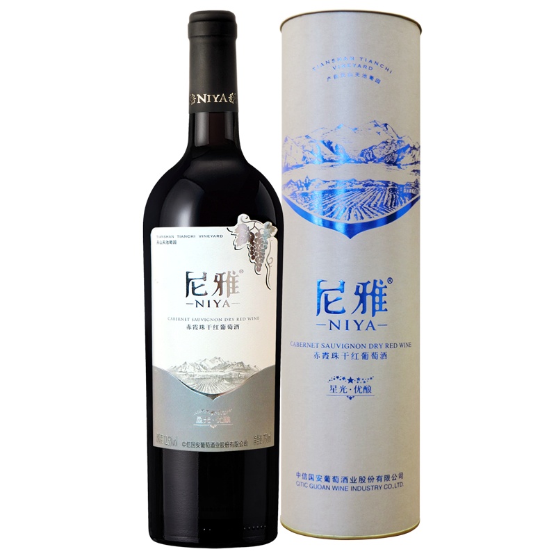 尼雅（NIYA）红酒 星光优酿赤霞珠干红葡萄酒750ml 红酒单支