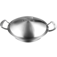 KMW捍卫者双耳炒锅AHWS320005中式双耳炒锅 加厚锅体大容量 绒光工艺 少油烟防焦糊 304不锈钢 32cm锅具