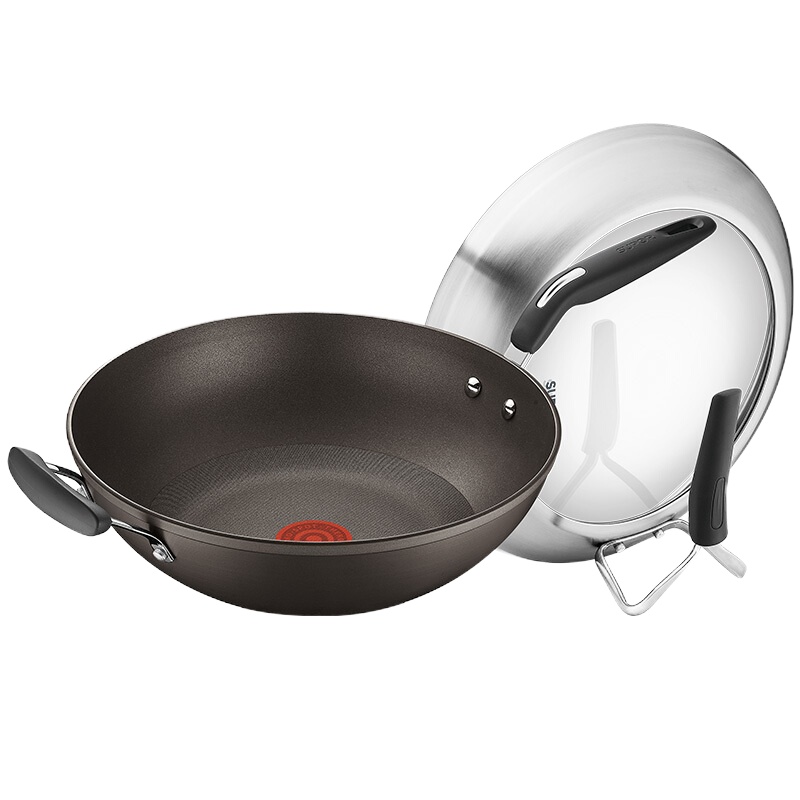 苏泊尔火红点钛金刚无油烟炒锅可立盖PC30HA1