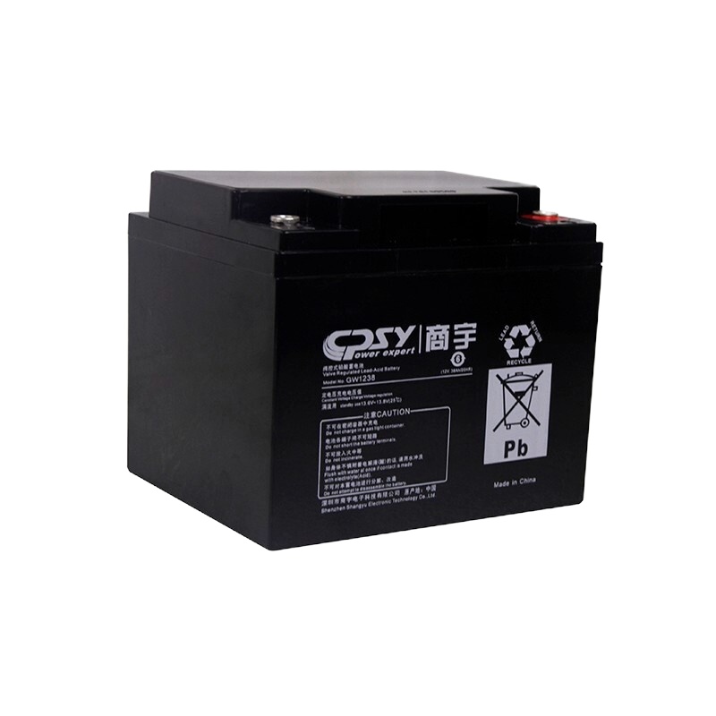 商宇 ups不间断电源GW1238AH 应急蓄电稳压停电备用电池12V38AH