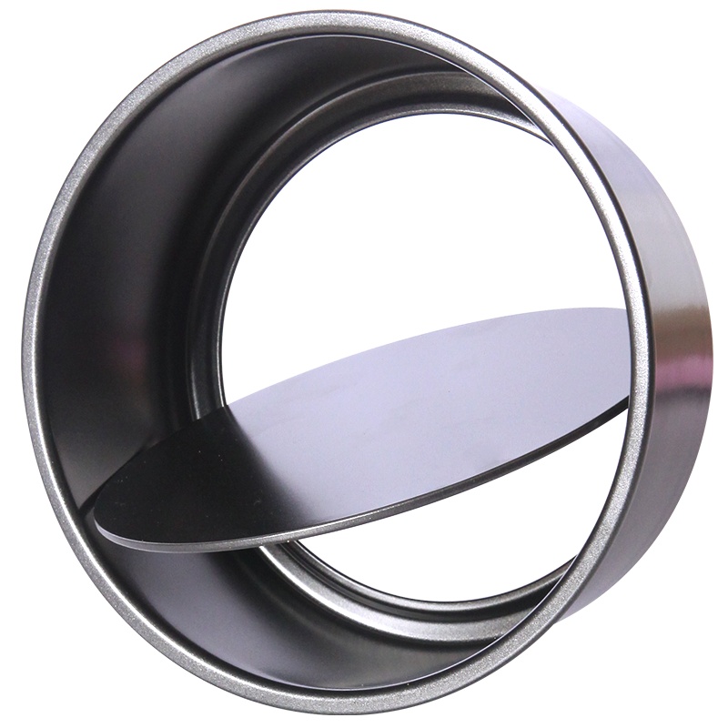 学厨 8寸加高不粘戚风蛋糕模具 可拆式乳酪芝士蛋糕海绵蛋糕模具 黑色圆形活底烘焙工具 WK9794