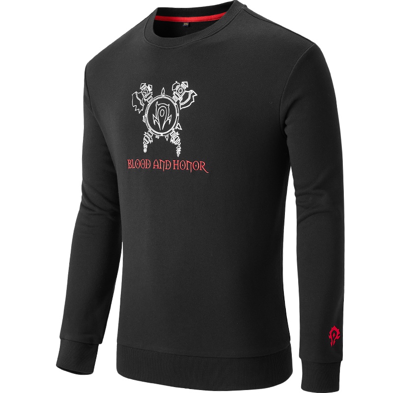 HLA海澜之家暴雪娱乐合作系列2019秋季魔族族徽卫衣男HNZWJ3R201A