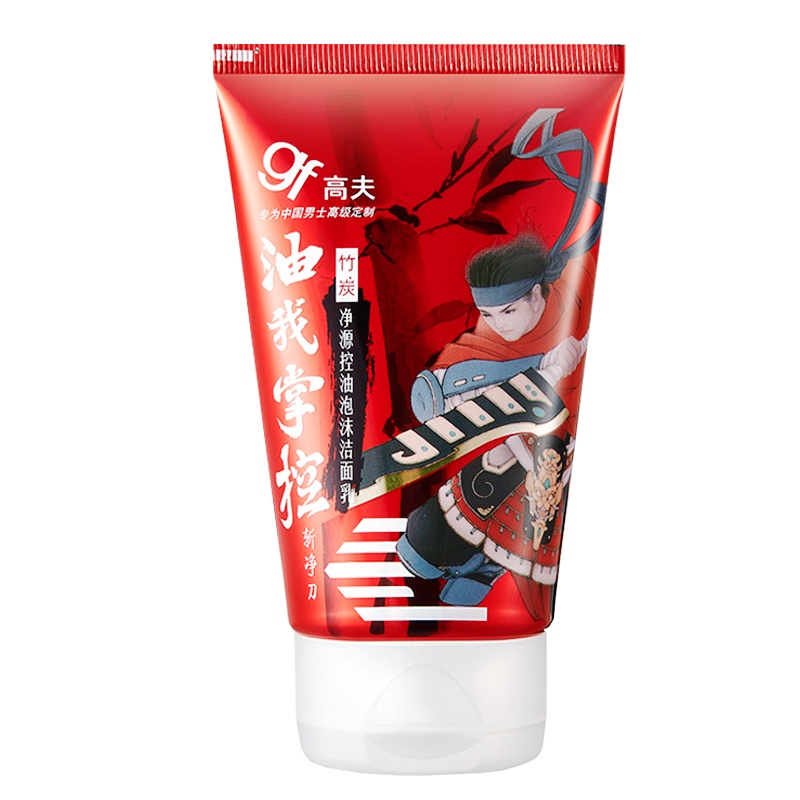高夫(gf)竹.炭净源控油泡沫洁面乳100g 男士 洗面奶 护肤品