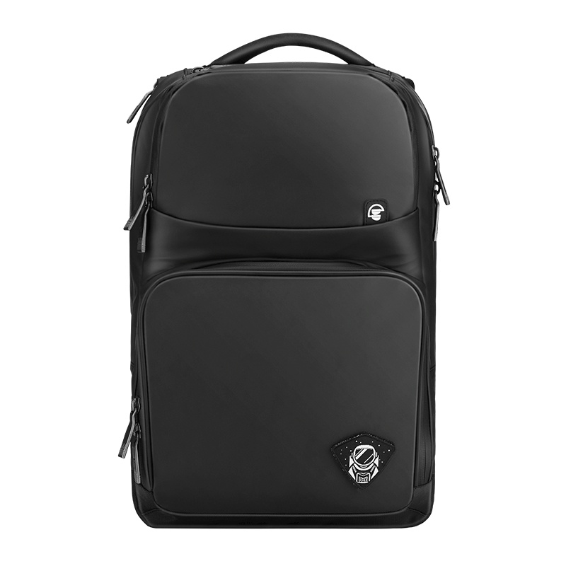 机械师MACHENIKE双肩包USB充电背包13/14/15.6英寸笔记本双肩电脑包商务旅行书包男女手提宇航员(黑色)