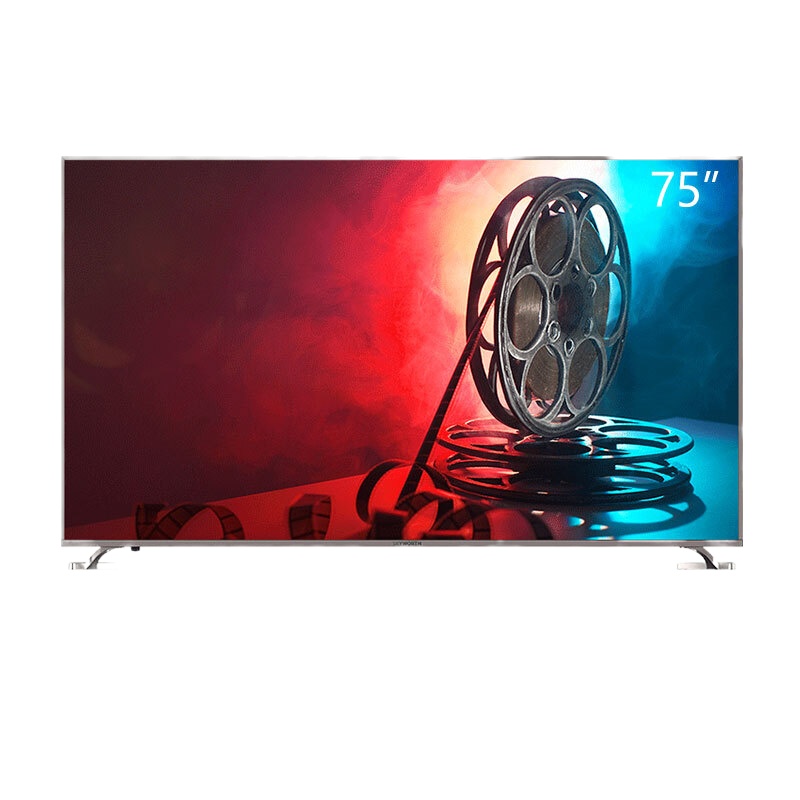 创维(SKYWORTH)75A7 75英寸4K超高清 HDR全金属超大屏 AI人工智能提供壁挂安装和校对