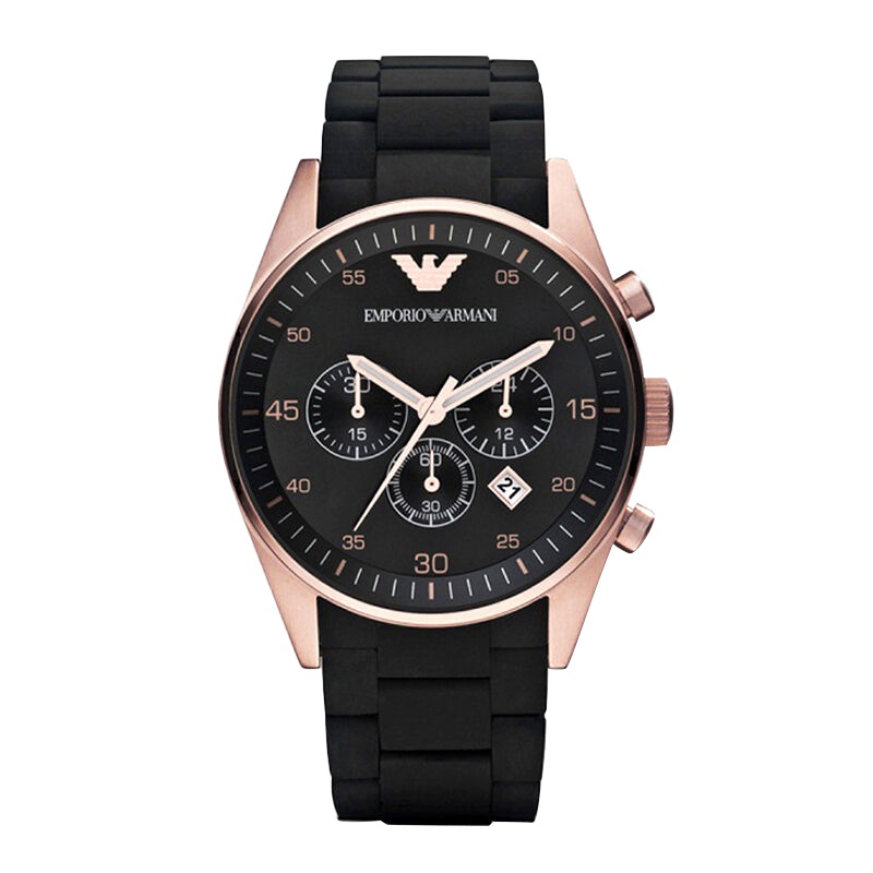 阿玛尼（EMPORIO ARMANI）手表非机械时尚玫瑰金经典硅胶 AR5906
