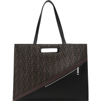 FENDI 20fw秋冬款 男士 涂层面料配皮手提单肩包 7VA480 A9XS